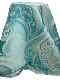 Aegean Sea/Bayside Green/White 100% Polyester Ornate Abstract Weave Jacquard Home Decor Woven 60W