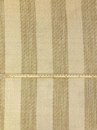 Soft Tan/Golden Oak 100% Silk Vertical Stripe Basketweave Suiting 56W