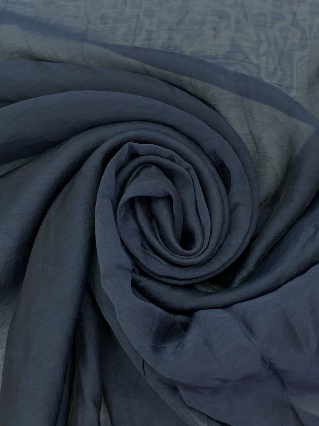 Deep Marine Blue 100% Polyester Sheer Novelty Woven 60W