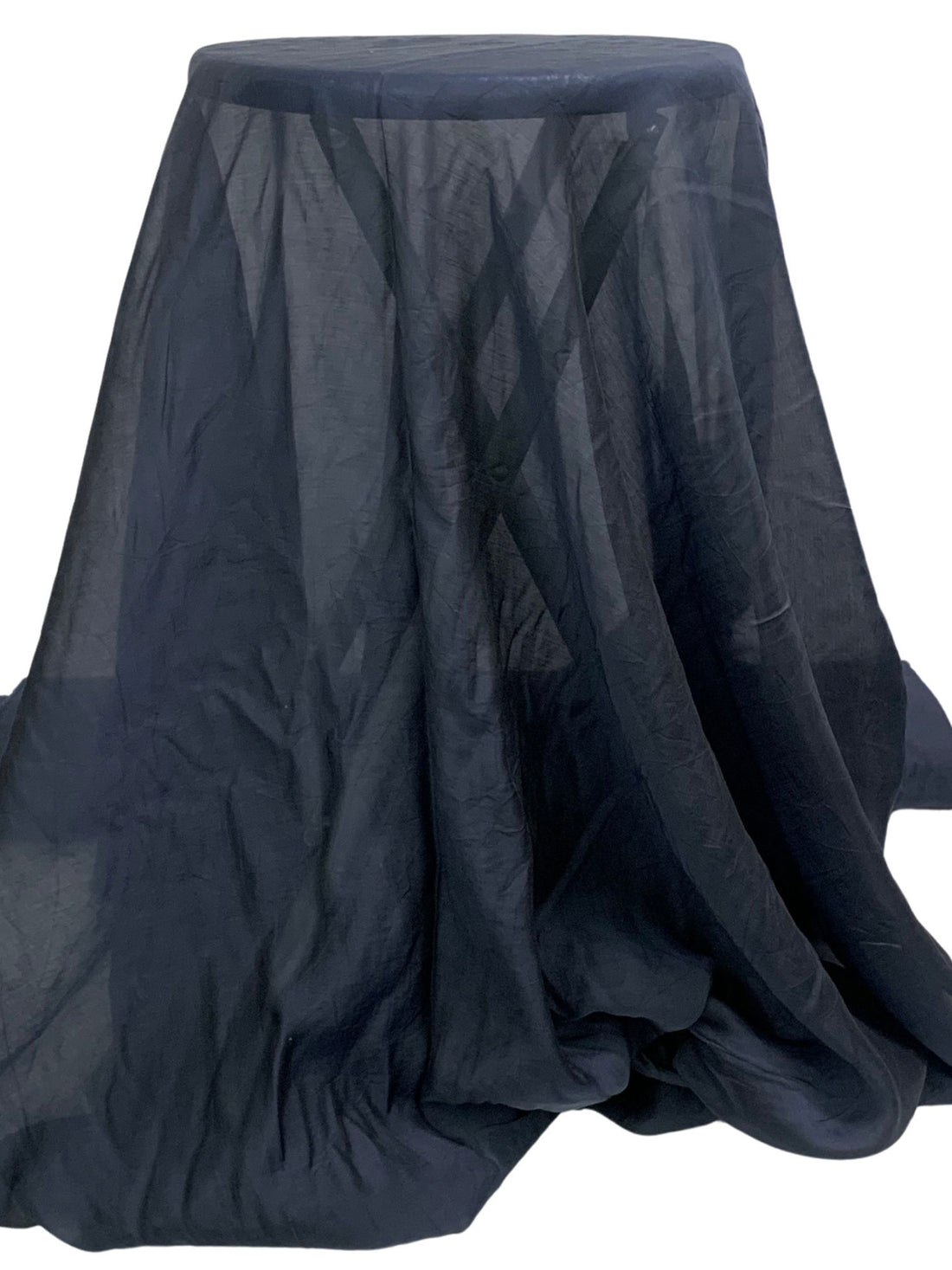 Deep Marine Blue 100% Polyester Sheer Novelty Woven 60W