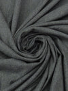 Heathered Iron Gray Viscose/Polyester/Wool/Elastane Brushed Stretch Suiting - Imported From Italy - 56W