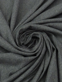 Heathered Iron Gray Viscose/Polyester/Wool/Elastane Brushed Stretch Suiting - Imported From Italy - 56W