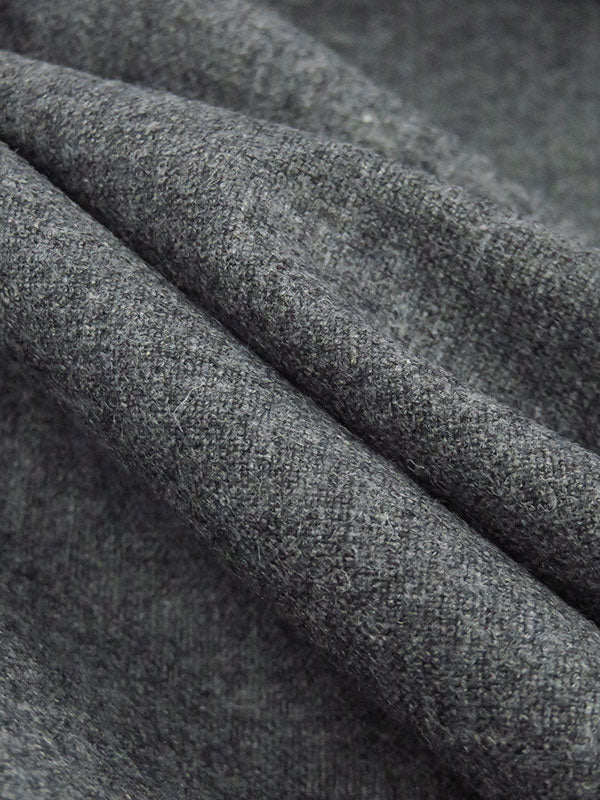 Heathered Iron Gray Viscose/Polyester/Wool/Elastane Brushed Stretch Suiting - Imported From Italy - 56W