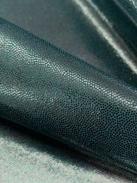 Deep Teal/Silver Polyester/Spandex Iridescent Shimmer Foil Print Activewear Knit - Elite Sportswear - 56W