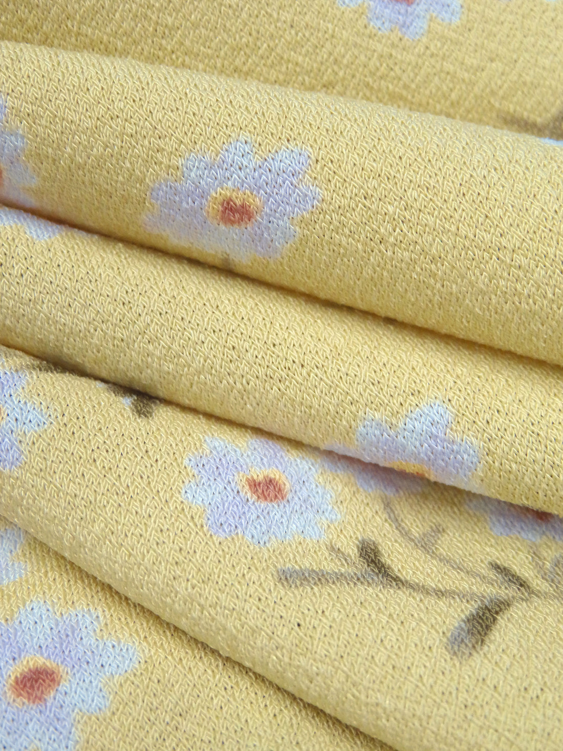 Flax/White/Muted Olive/Multi Polyester/Lycra Floral Print Crepe Knit 56W