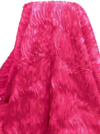 Dogwood Rose 100% Polyester Embellished 3D Waves Satin 56W