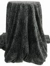 Lead Gray/Black Polyester/Cotton Floral Lace-Look Jacquard Double Knit - Famous Dress Designer - 60W