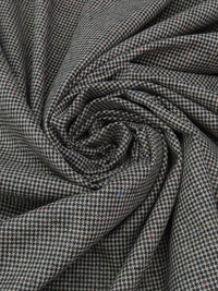 Abalone/Black/Multi Polyester/Wool Micro Houndstooth Tweed Flannel Suiting 62W