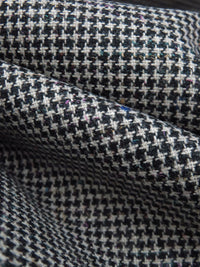 Abalone/Black/Multi Polyester/Wool Micro Houndstooth Tweed Flannel Suiting 62W