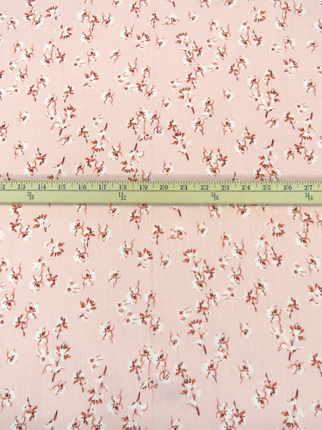 Lotion Pink/White/Poppy Petal/Rose Taupe 100% Rayon Floral Print Crinkle Challis 50W