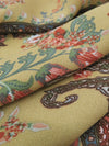 Brassy Yellow/Rust Red/Carolina Blue/Multi 100% Polyester Floral Paisley Print Crepe Chiffon 58W