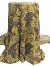 Brassy Yellow/Rust Red/Carolina Blue/Multi 100% Polyester Floral Paisley Print Crepe Chiffon 58W