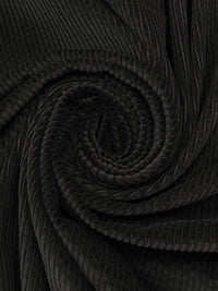 Muted Black 100% Cotton Wide Wale Corduroy 58W