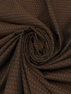 Shadow Brown/Black 100% Cotton Mini Jacquard Diamond Shirting 58W