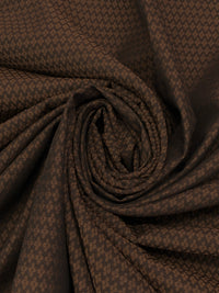 Shadow Brown/Black 100% Cotton Mini Jacquard Diamond Shirting 58W