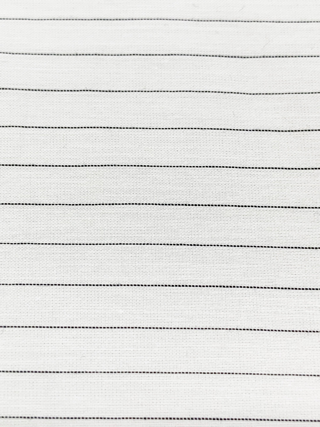 Eggshell/Black 100% Cotton Horizontal Stripe Weave Lawn 54W