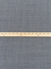 Black/White 100% Wool Glen Plaid Suiting - NY Designer - 58W