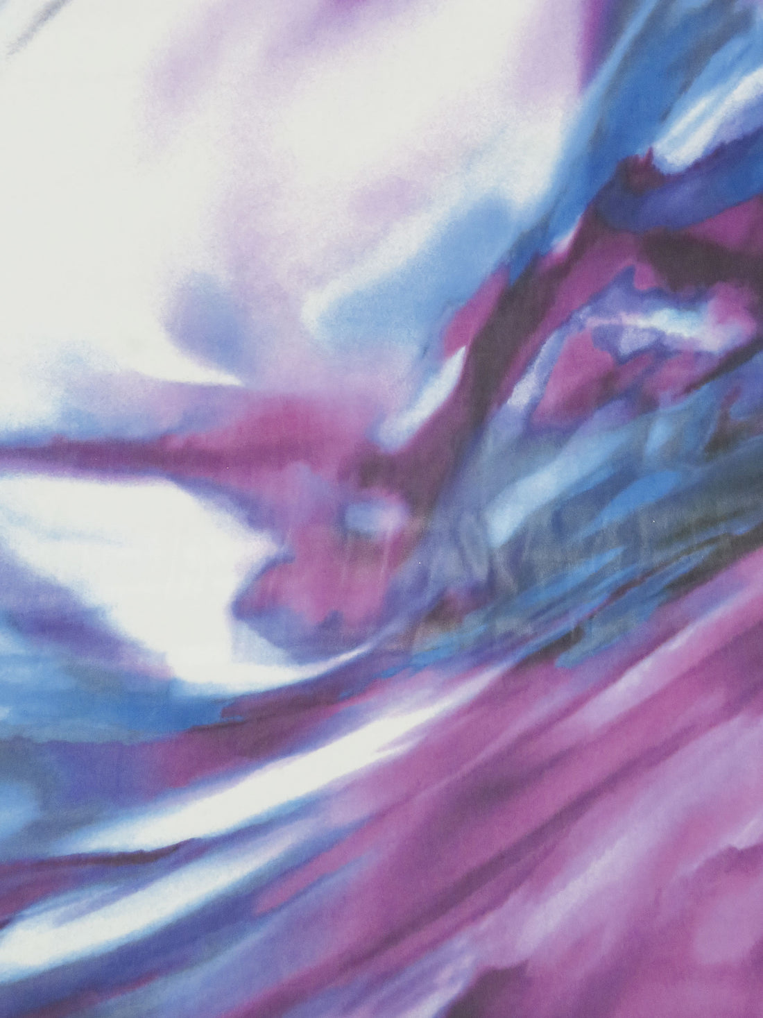Prussian Blue/Pansy Purple/Smoked Lavender/Multi 100% Polyester Large Wisp Print Chiffon 57W