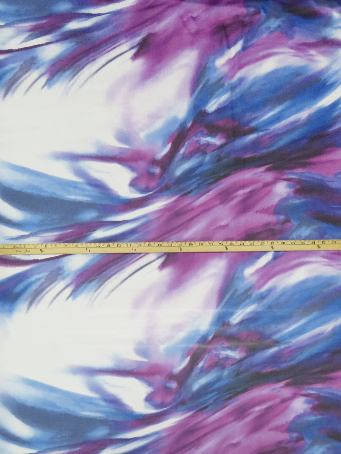 Prussian Blue/Pansy Purple/Smoked Lavender/Multi 100% Polyester Large Wisp Print Chiffon 57W