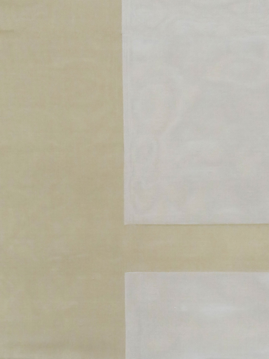 Bronze Sage/Dusty Parchment 100% Silk Large Geometric Double Weave Organza 55W