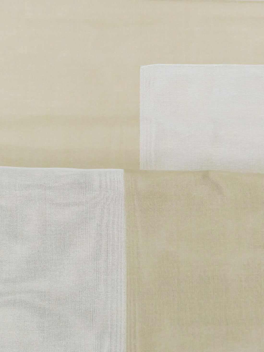 Bronze Sage/Dusty Parchment 100% Silk Large Geometric Double Weave Organza 55W