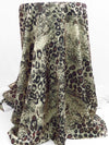 Dirty White/Black/Willow Gray/Multi 100% Polyester Animal Print Crepe-Back Charmeuse 60W