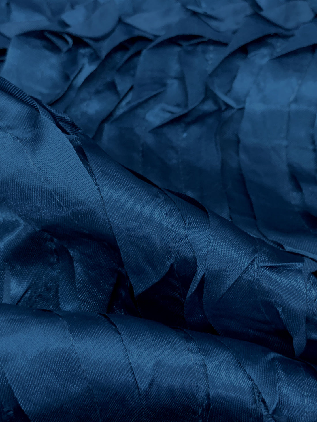 Dark Cerulean 100% Polyester Embellished Satin 55W