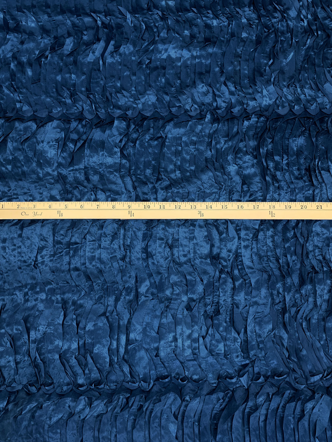 Dark Cerulean 100% Polyester Embellished Satin 55W