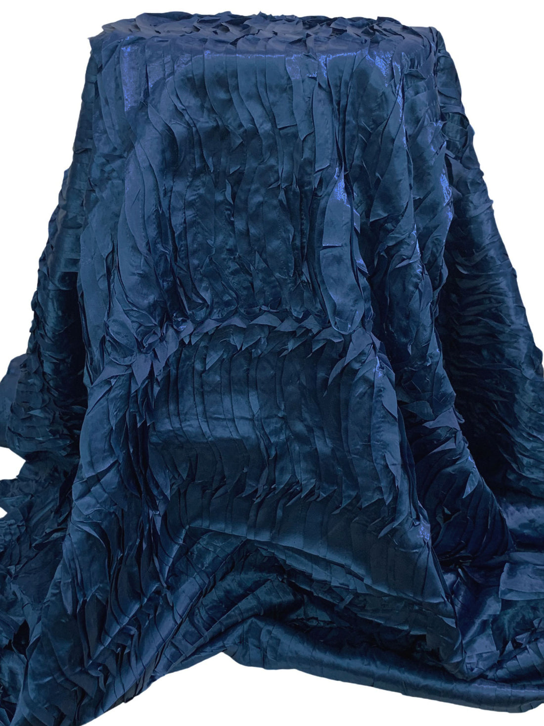 Dark Cerulean 100% Polyester Embellished Satin 55W