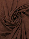 Hot Chocolate Brown 100% Viscose Floral Jacquard Weave Challis 58W