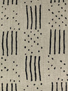 Taupe/Black 100% Linen Dots & Dashes Print Linen 56W