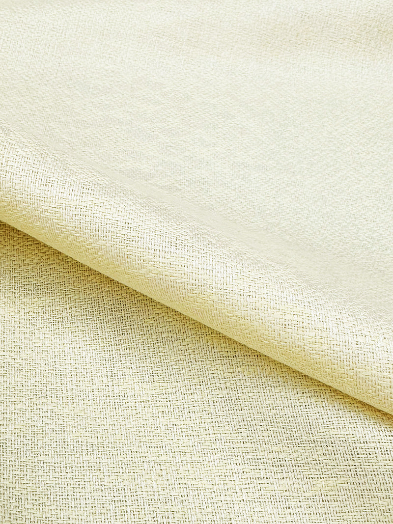 Pale Lemon 100% Linen Animal Stripe Design Jacquard 60W