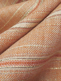 Carrot/Oatmeal/Gold/Multi Linen/Lurex Horizontal Stripe Weave Linen 60W