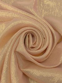 Gold/Taupe Silk/Metallic Chiffon - NY Designer - 43W