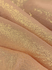 Gold/Taupe Silk/Metallic Chiffon - NY Designer - 43W