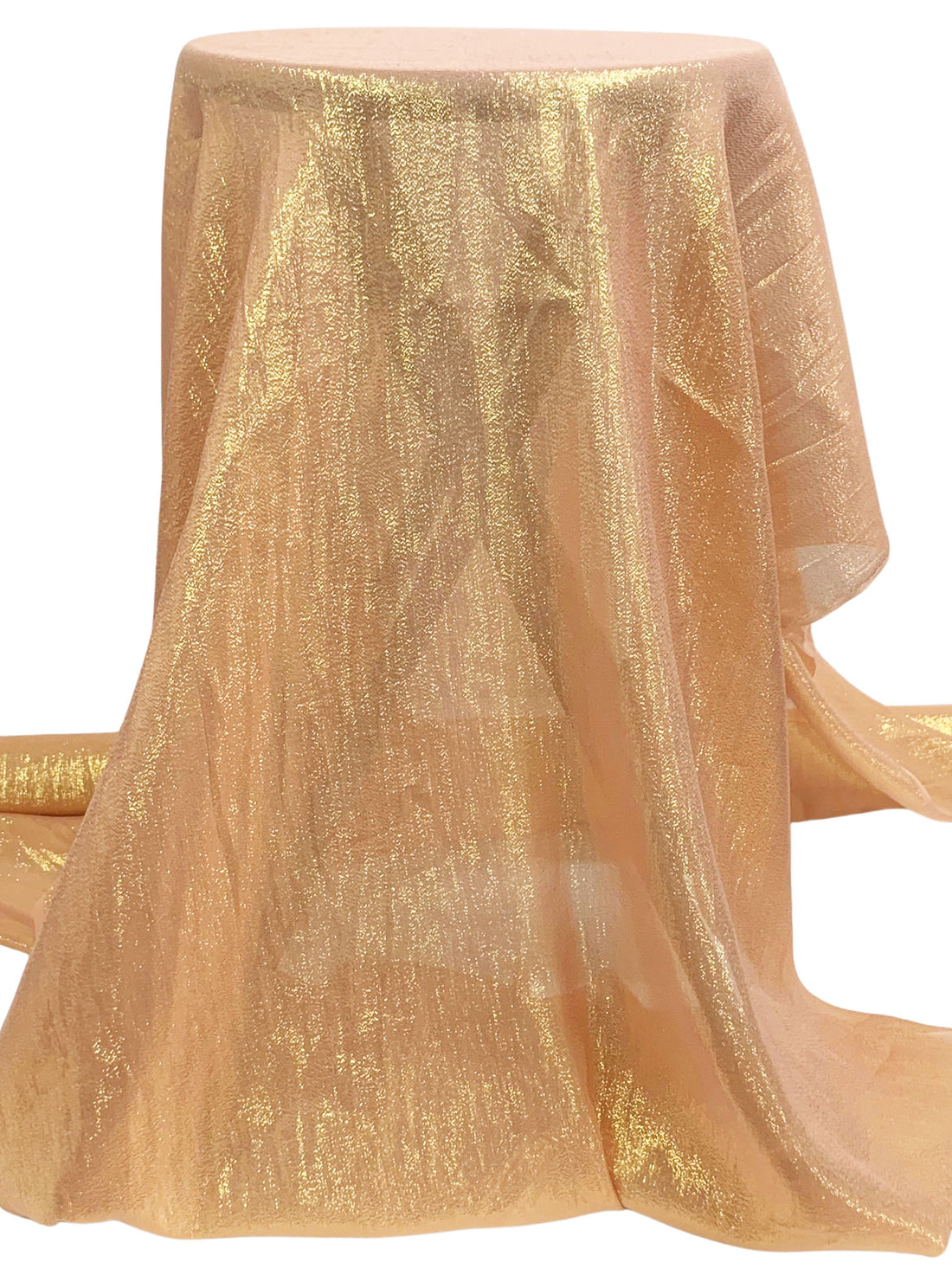 Gold/Taupe Silk/Metallic Chiffon - NY Designer - 43W