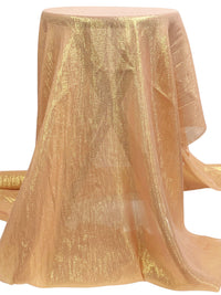 Gold/Taupe Silk/Metallic Chiffon - NY Designer - 43W