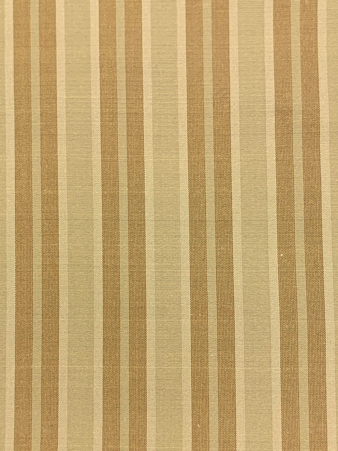 Tan/Earth Brown 100% Silk Vertical Stripe Taffeta - NY Designer - 54W