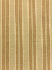 Tan/Earth Brown 100% Silk Vertical Stripe Taffeta - NY Designer - 54W