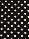 Black/Tan Polyester/Lycra Polka Dot Print Techno Knit 58W