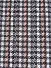 Black/White/Rust Brown Polyester/Lycra Plaid Weave Double Knit 58W