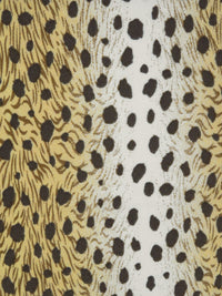 Ecru Tan/Cream/Dark Lava Brown/Multi 100% Polyester Vertical Animal Stripe-Look Print Bubble Crepe 60W