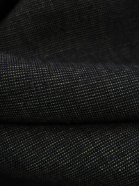 Muted Black/Dark Sage 100% Linen Cross-Dyed Linen Shirting - European Mill - 60W