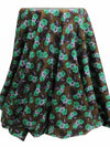 Dark Coffee Brown/Mediterranean Green/Dusty Eggplant 100% Rayon Floral Print Challis 56W