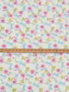 Pale Yellow Pear/Fruit Punch Pink/Powder Blue/Multi 100% Rayon Floral Print Challis 56W