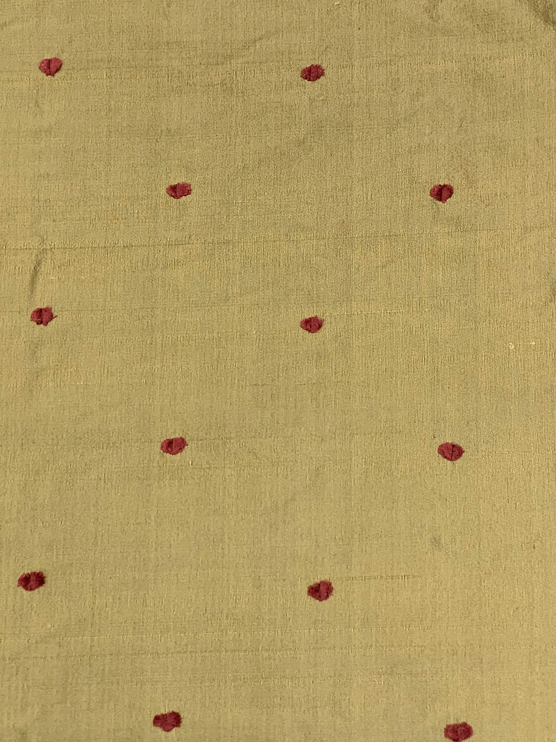 Camel/Medium Carmine 100% Silk Clip Dot Dupioni - NY Designer - 55W