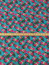 Munsell Blue/Fruit Punch Pink/Rifle Green/Multi 100% Rayon Floral Print Challis 58W