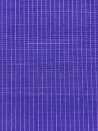 Iris Blue/White 100% Silk Vertical Stripe Shantung - NY Designer - 54W