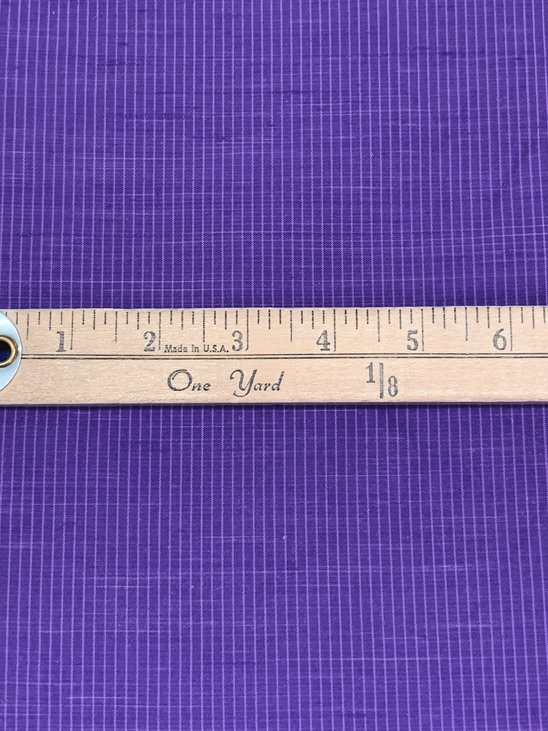 Iris Blue/White 100% Silk Vertical Stripe Shantung - NY Designer - 54W