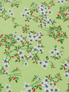 Spring Bud Green/White/Chili Red/Multi 100% Rayon Floral Branches Print Challis 56W